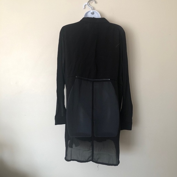 MINKPINK Hour Of Darkness Black Sheer Tunic Shirt Size Small - Picture 5 of 7